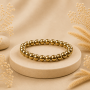 Pyrite Beaded Bracelet for Abundance, Protection, and Vitality