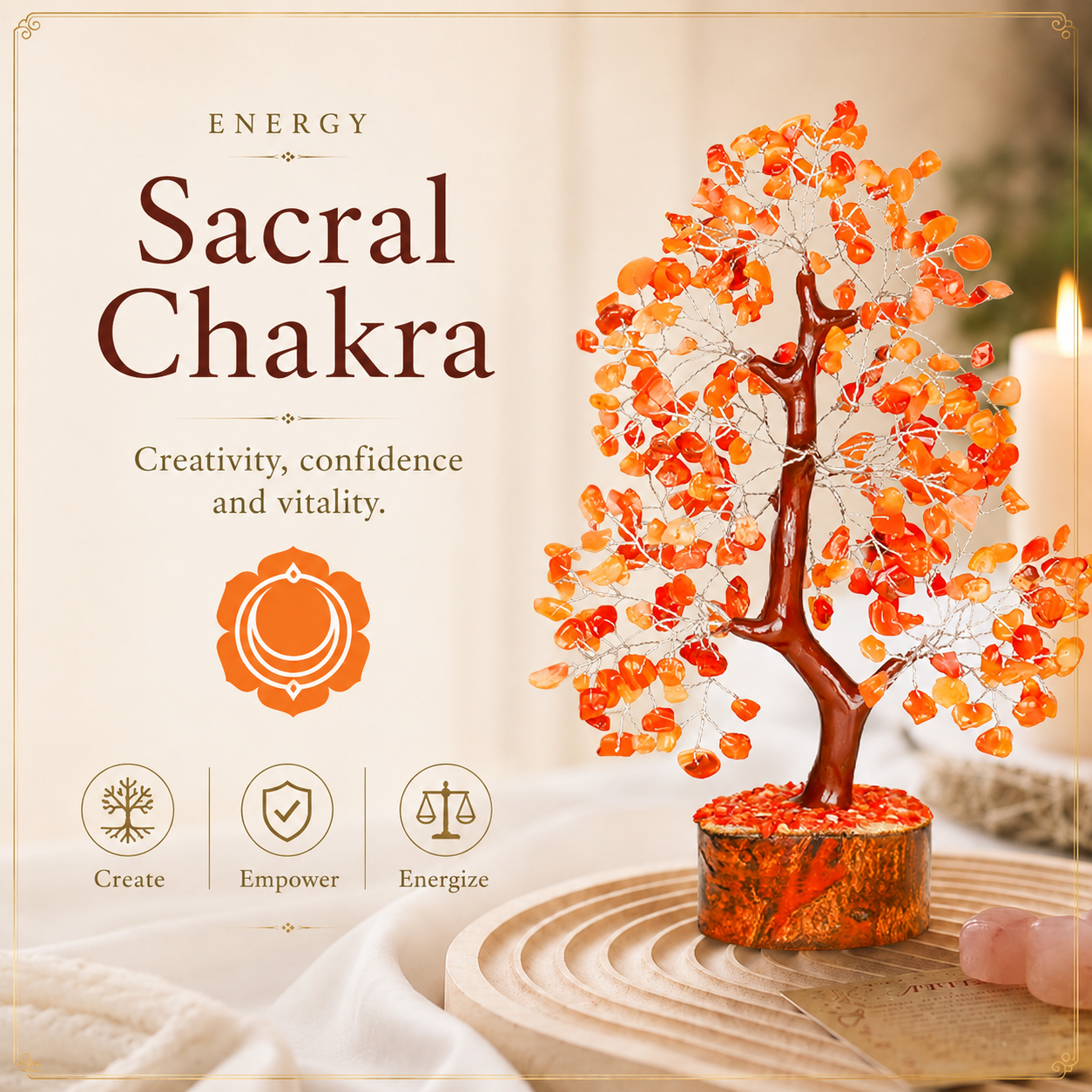 Carnelian Crystal Tree With Silver Wire