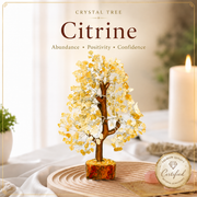 Citrine Crystal Tree With Silver Wire