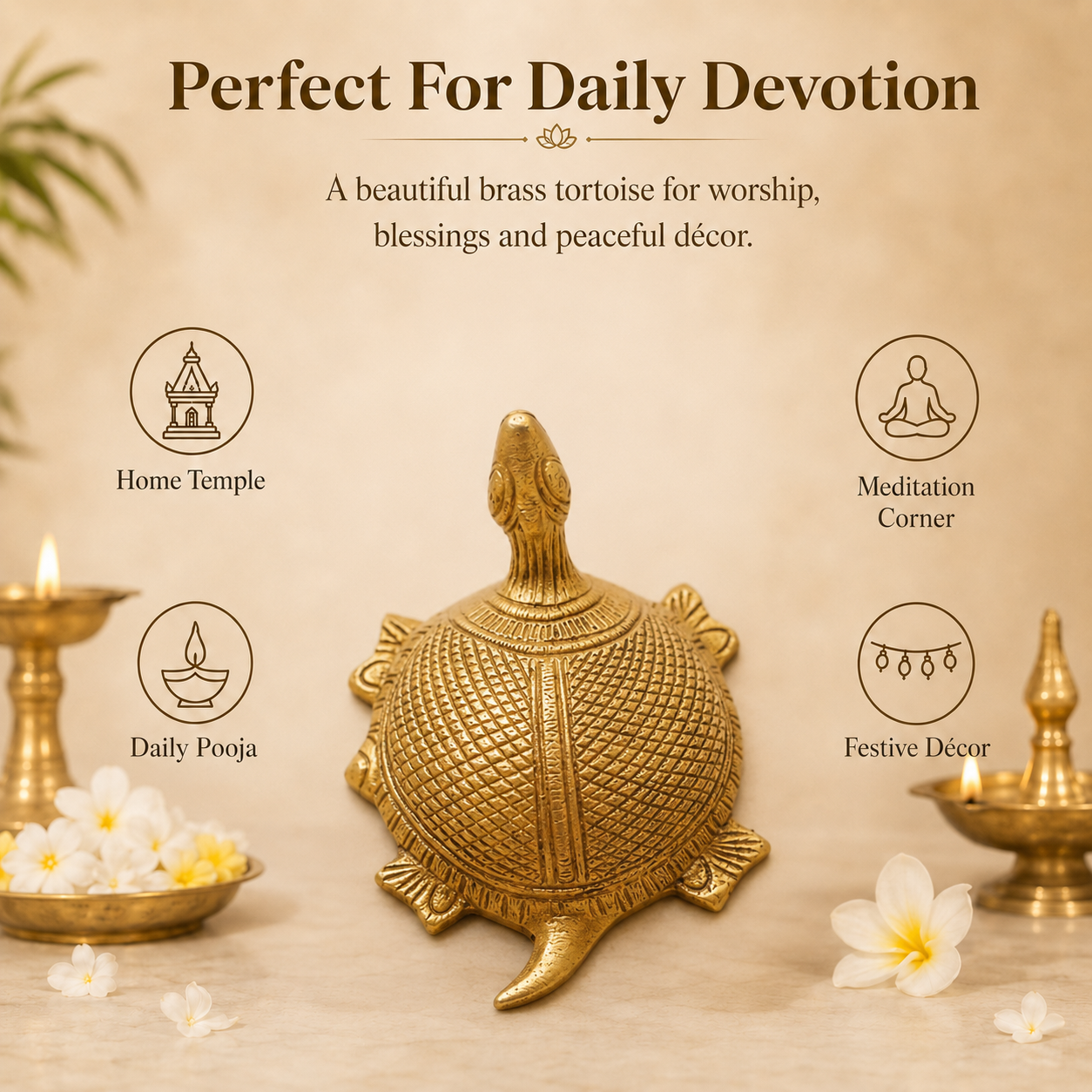 Handcrafted Brass Tortoise