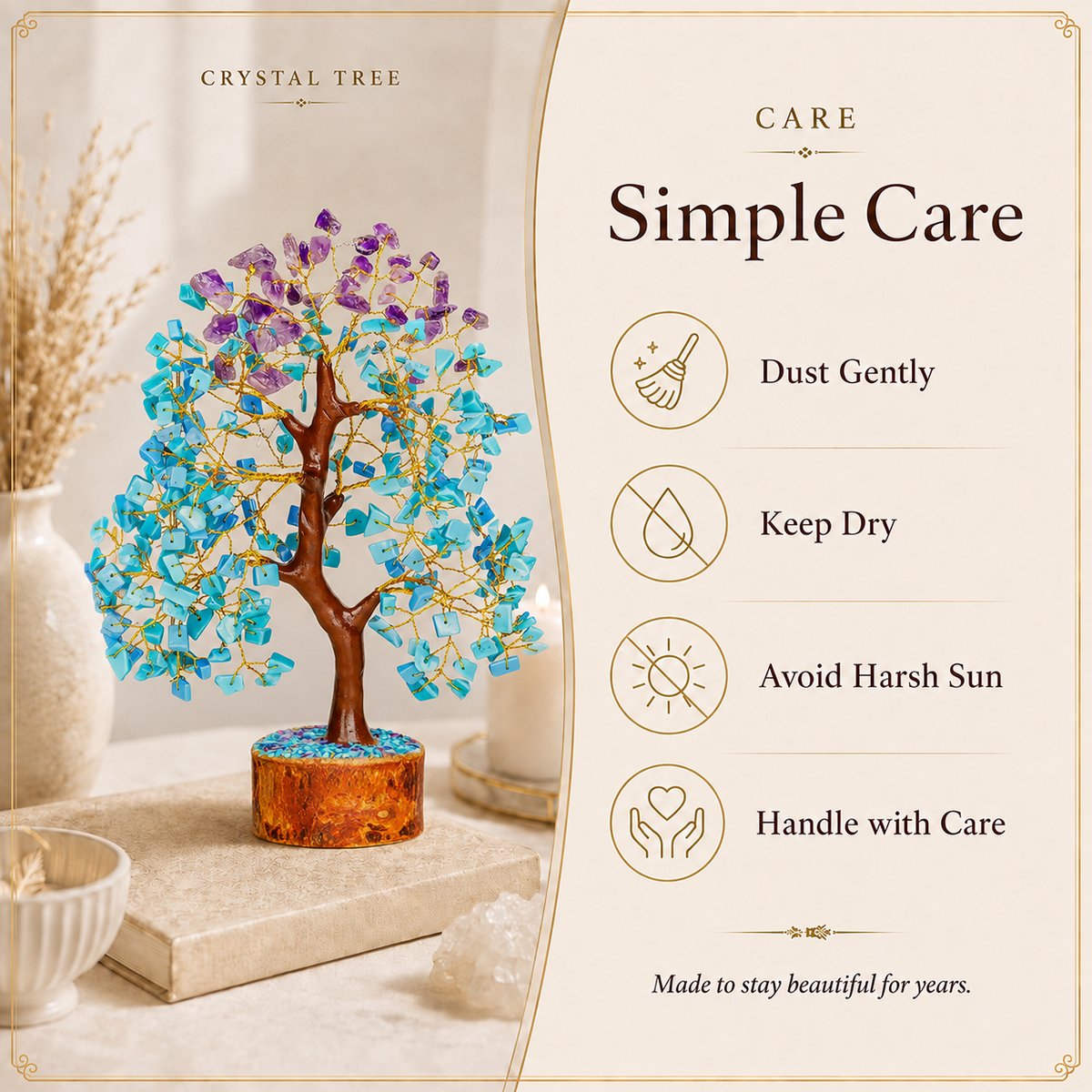 Amethyst and Turquoise Crystal Tree