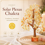 Citrine Crystal Tree With Golden Wire