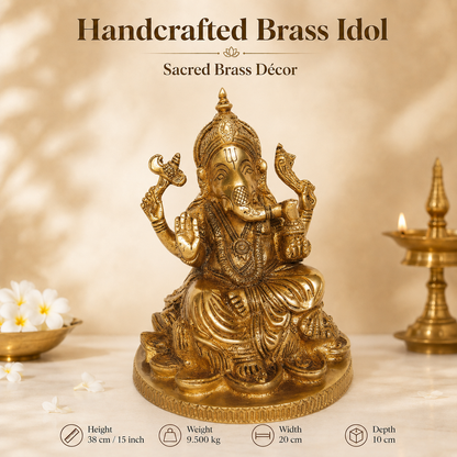 Handcrafted Brass Ganesha Idol