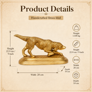 Handcrafted Brass Dog Idol