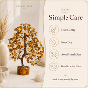 Tiger’s Eye Crystal Tree with Golden Wire