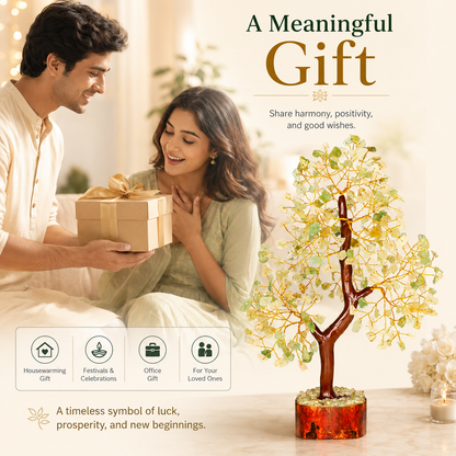 Green Jade Crystal Tree for Home, Office and Positive Energy