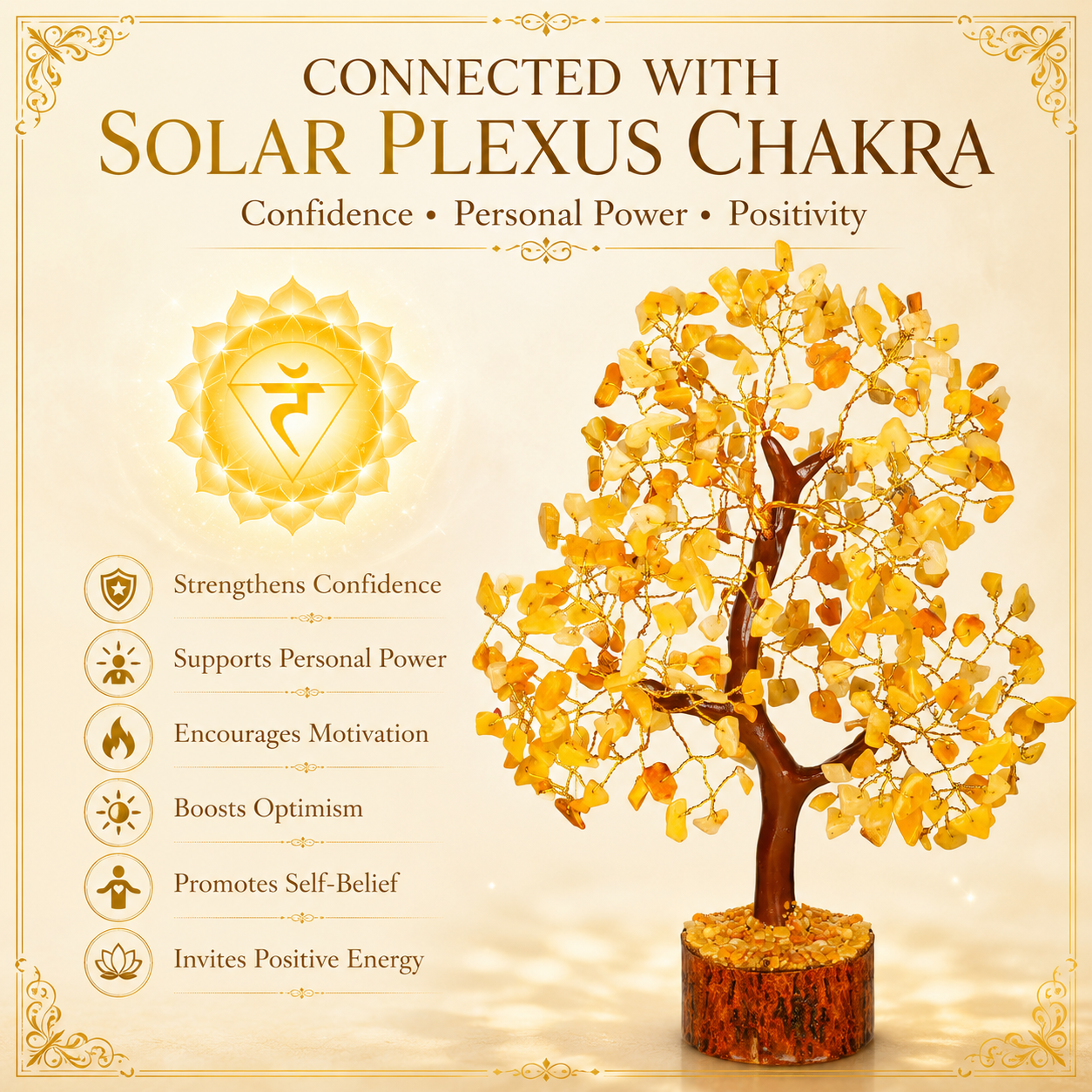 Citrine Crystal Tree – Handmade Gemstone Bonsai Tree for Home & Office Décor