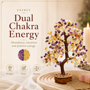 Citrine and Amethyst Crystal Tree