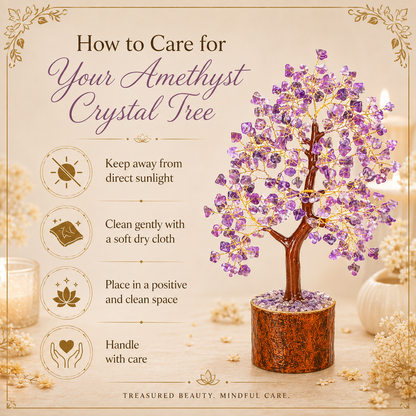 Amethyst Crystal Tree for Home, Office and Meditation