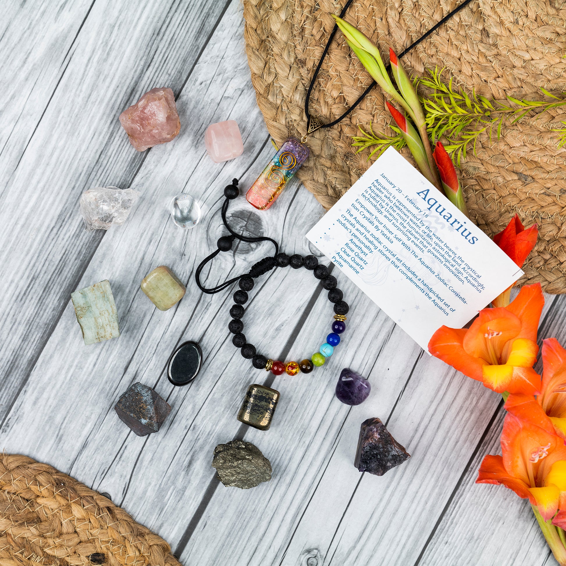 Zodiac Healing Crystals for Aquarius Woman/Man – GEM GLOW