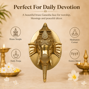 Handcrafted Brass Ganesha Face Wall Decor