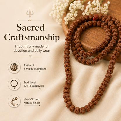 5 Mukhi Rudraksha Jaap Mala
