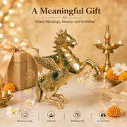 Handcrafted Brass Winged Horse Idol
