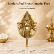Handcrafted Brass Ganesha Face Wall Decor