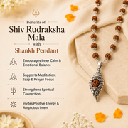 Shiv Rudraksha Mala with Shankh Pendant