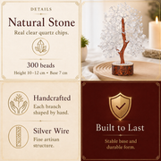 Shop Clear Quartz Crystal Wooden Tree with Silver Wire
