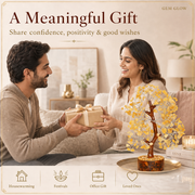 Yellow Aventurine Crystal Wooden Tree for Confidence & Abundance