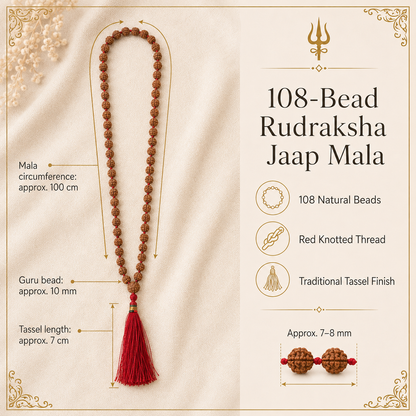 108-Bead Rudraksha Jaap Mala