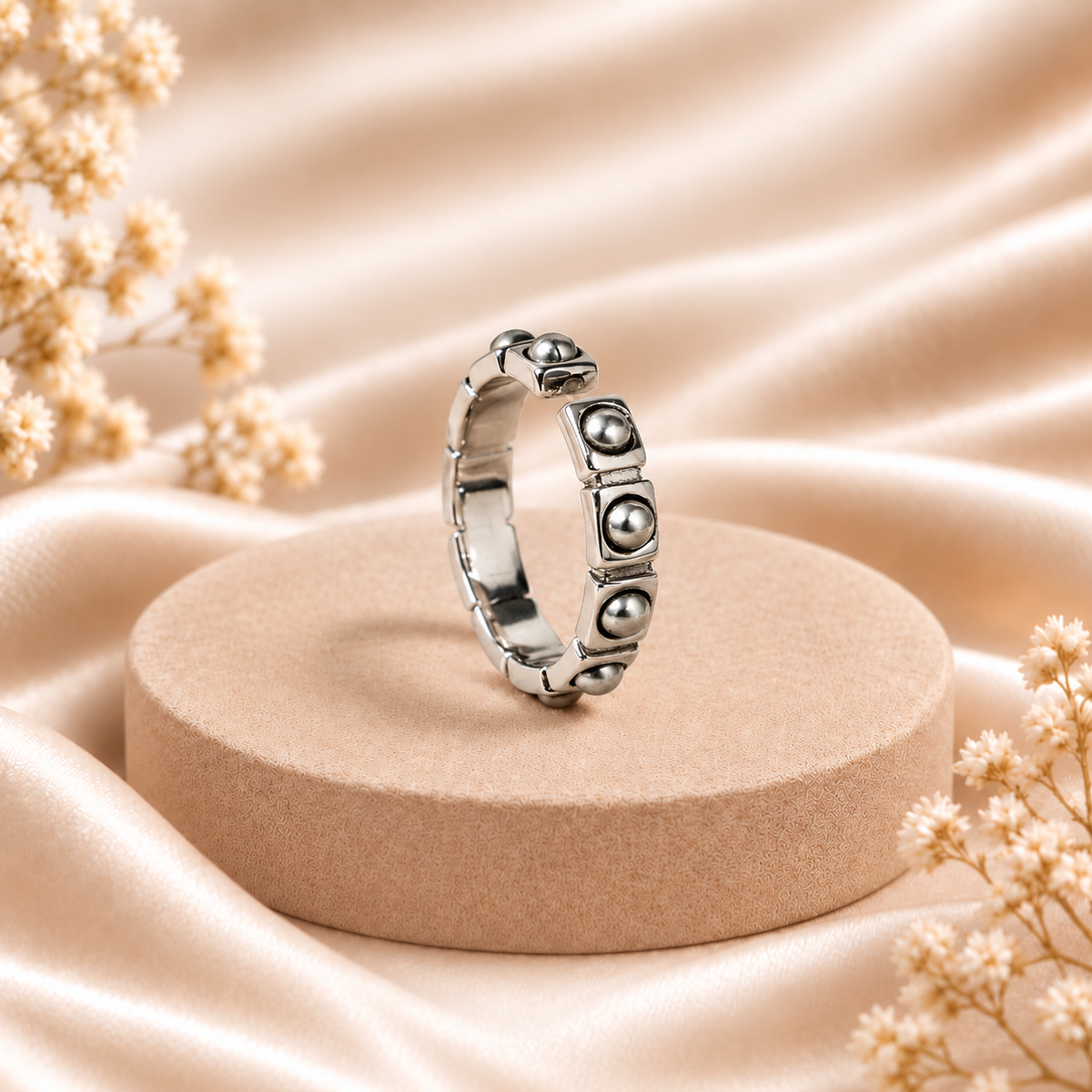 Pyrite Stud Ring