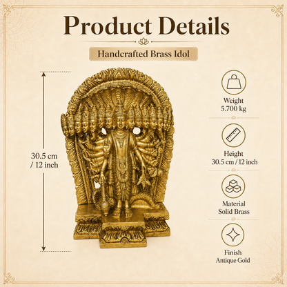 Handcrafted Brass Vishwaroopa Idol