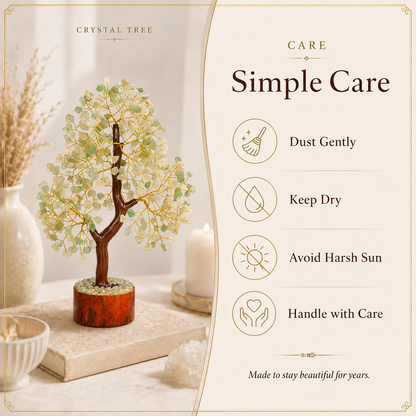 Shop Green Jade Crystal Wooden Tree With Golden Wire