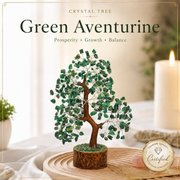 Buy Green Aventurine Crystal Wooden Tree With Silver Wire