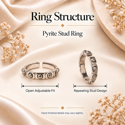 Pyrite Stud Ring
