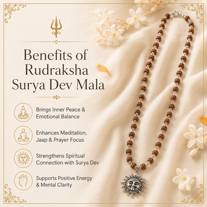 54-Bead Rudraksha Surya Dev Mala