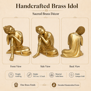 Handcrafted Brass Resting Buddha Idol