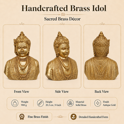 Handcrafted Brass Lord Shiva Bust