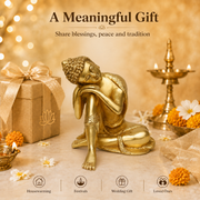 Handcrafted Brass Resting Buddha Idol