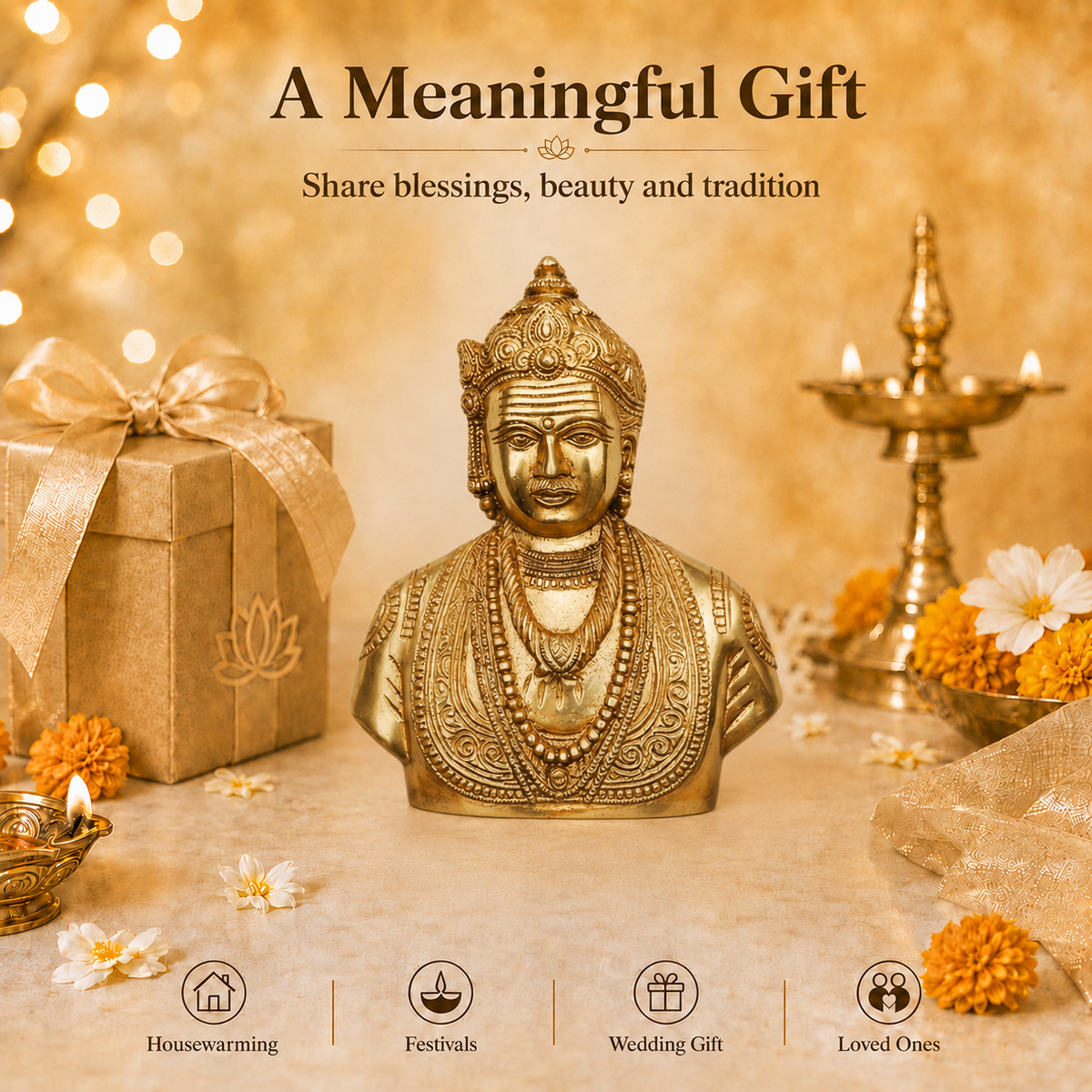 Handcrafted Brass Lord Shiva Bust