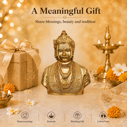 Handcrafted Brass Lord Shiva Bust