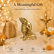 Handcrafted Brass Resting Buddha Idol