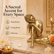 Handcrafted Brass Resting Buddha Idol