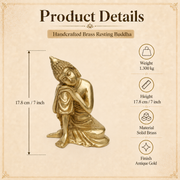 Handcrafted Brass Resting Buddha Idol