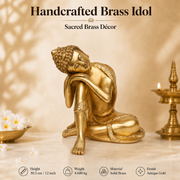 Handcrafted Brass Resting Buddha Idol