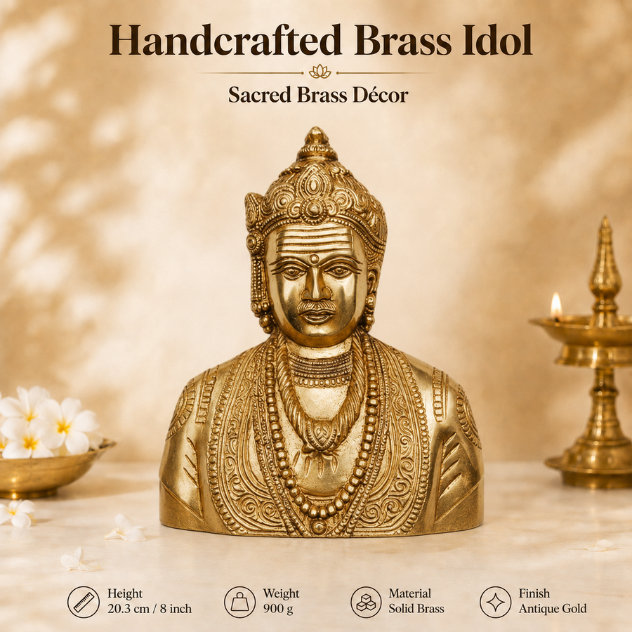 Handcrafted Brass Lord Shiva Bust