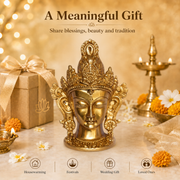Handcrafted Brass Goddess Face Idol