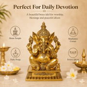 Handcrafted Brass Ganesha Idol