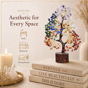 Shop Seven Chakra Crystal Wooden Tree With Golden Wire
