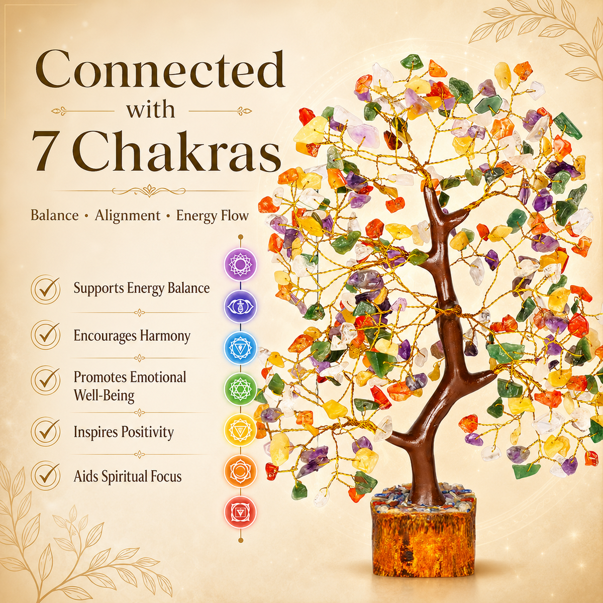 Mix 7 Chakra Crystal Tree