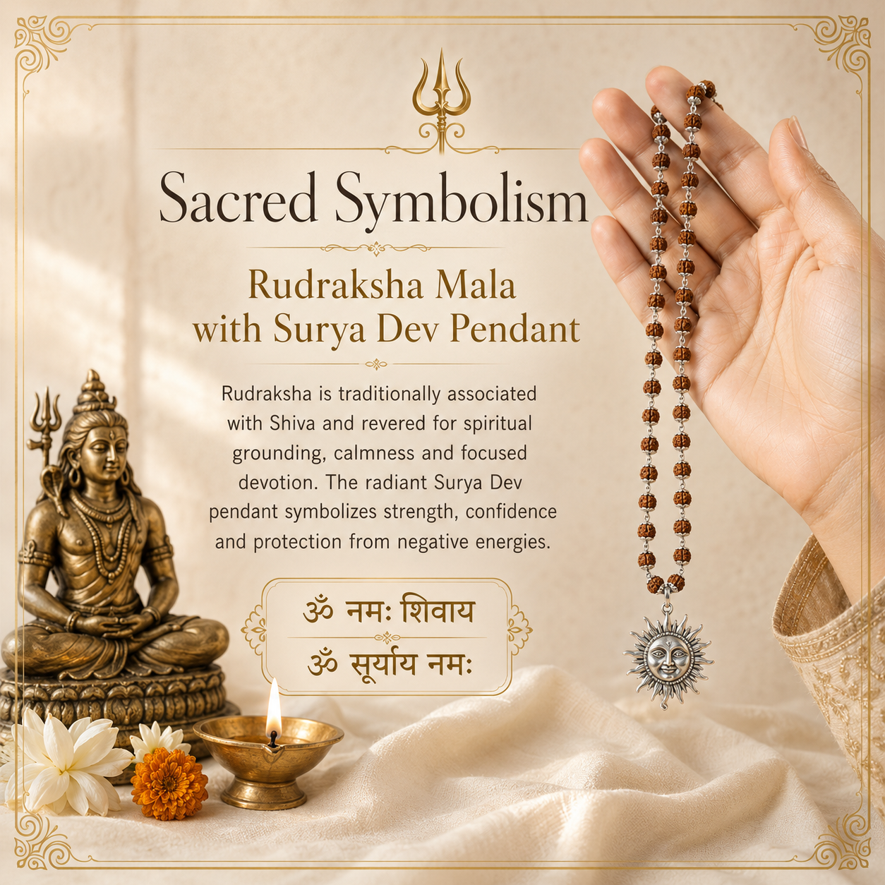 54-Bead Rudraksha Surya Dev Mala