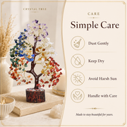 Shop Seven Chakra Crystal Wooden Tree With Golden Wire