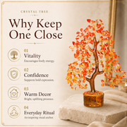 Carnelian Crystal Tree for Confidence, Energy & Success