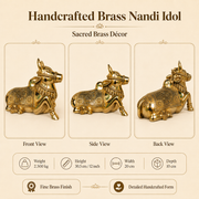 Handcrafted Brass Nandi Idol