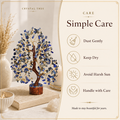 Buy Lapis Lazuli Crystal Tree with Golden Wire