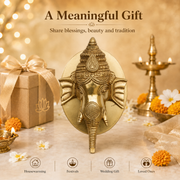 Handcrafted Brass Ganesha Face Wall Decor