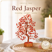 Red Jasper Crystal Tree With Silver Wire