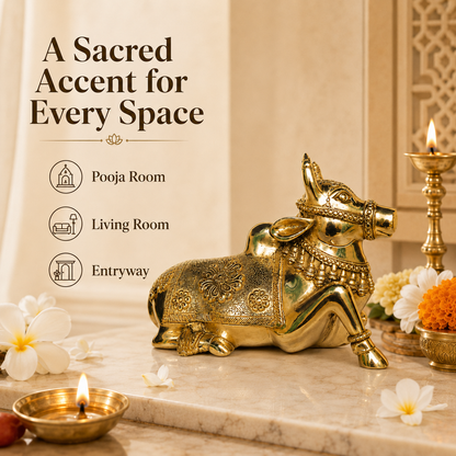 Handcrafted Brass Nandi Idol